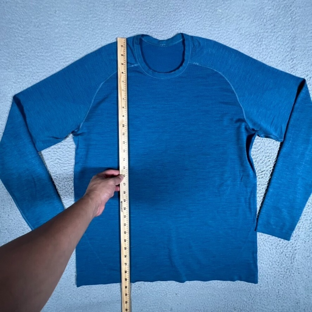 Lululemon Shirt Mens XL Blue Metal Vent Pullover Casual Gym Workout Athletic - Picture 6 of 12